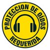 Signmission Proteccion De Oidos Requerida 16in Non-Slip Floor Marker, 12PK, 16 in L, 16 in H, 2-C-16-12PK-99903 FD-2-C-16-12PK-99903